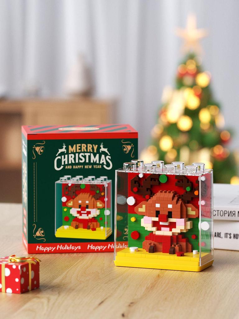 Квадратный Зоопарк Санта Клаус Панда и Тигр Строительные Блоки - Совместимы с Лего, Идеальный Подарок