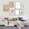 Nordic Flower Canvas Painting Abstract Simple Lines Figure Poster On The Wall Bedroom Decoration Paintings for Living Room Decor