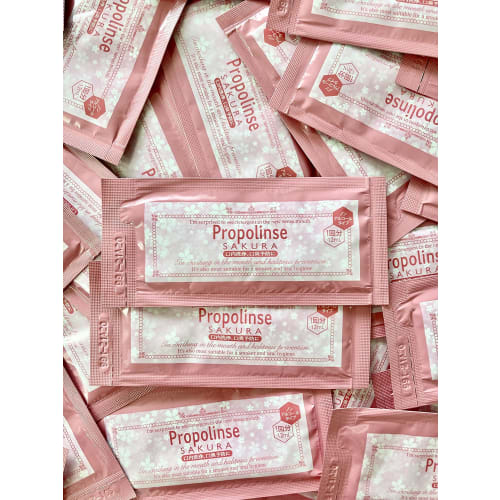 Propolinse Mouthwash, Handy Pouch, 12ml, 100 Packets, Sakura
