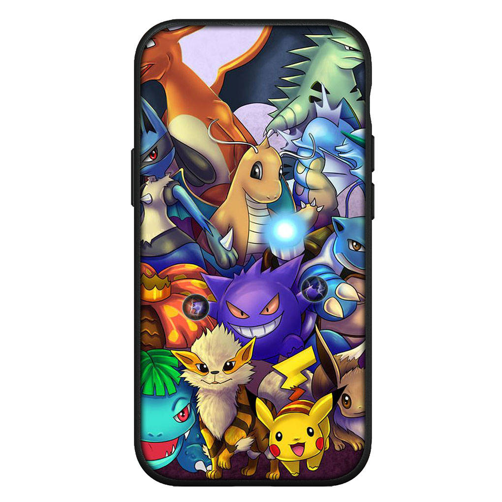 Чехол для iPhone 16 15 Xiaomi Redmi Note 14 13 12 11 Pro Max X 8 9 16e Samsung Galaxy S25 S24 S23 Moto A4 OPPO Huawei GO Gengar Pikachu Phone Case