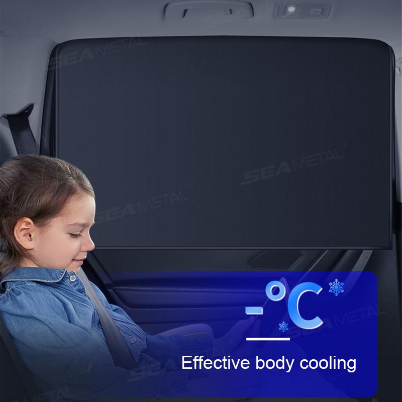 SEAMETAL Магнитная шторка на окно автомобиля для защиты от солнца для бокового окна автомобиля, солнцезащитный козырек, защита от УФ-лучей, аксессуары для автомобильного солнцезащитного козырька