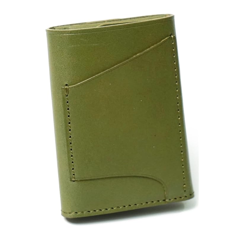 Japanese nightingale (uguisu) tochigi leather trifold wallet men's ladies trifold wallet folding wallet short wallet mini wallet compact genuine