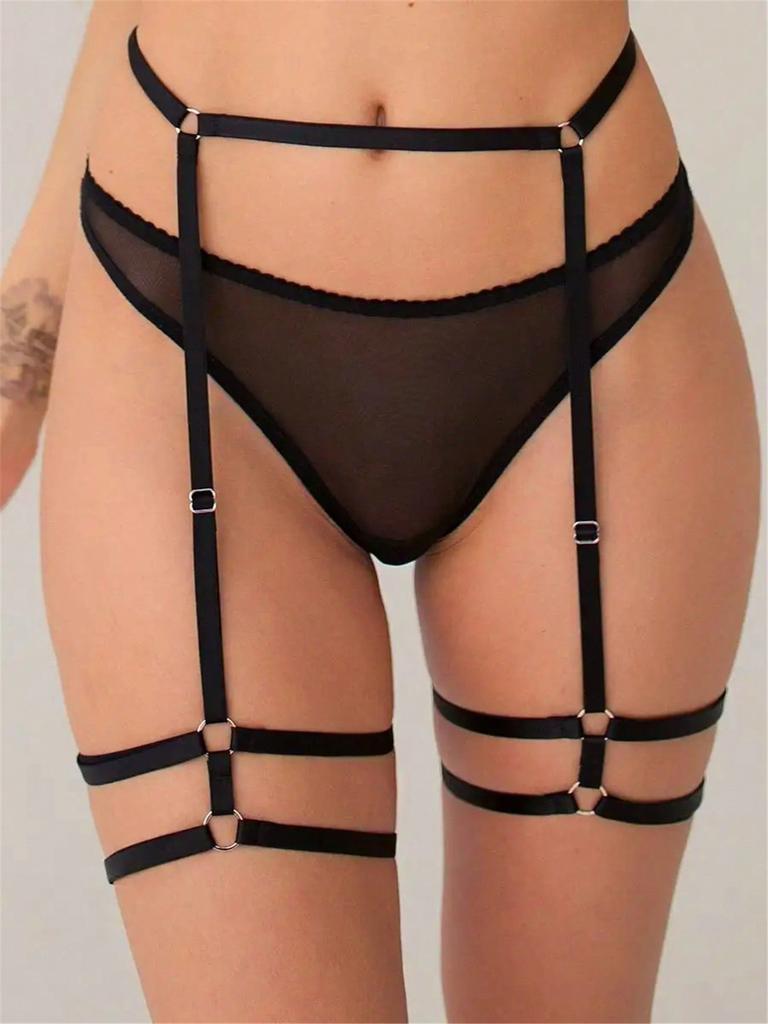 Women Elastic Thigh Garter Belt Leg Strap Punk Gothic Clothing Suspender Lolita Body Harness Cosplay Rave Holiday Accessories