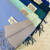 Double-sided Two Colors Scarf Simple Basic Imitation Cashmere Tassel Shawl Autumn Winter Unisex Coldproof Neck Guard Scarf