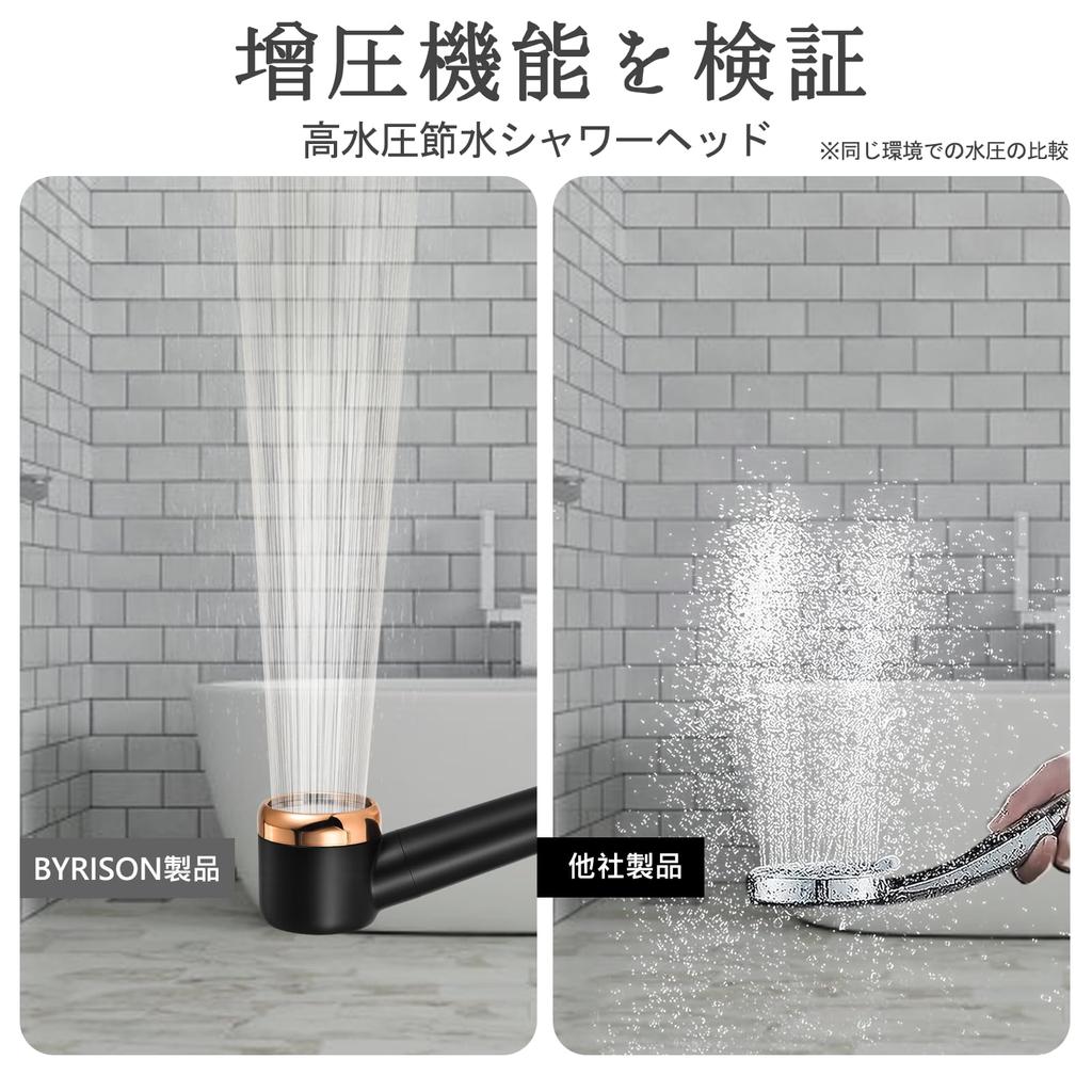 BYRISON Shower Water Purification Shower Chlorine Water High Cleaning Low Water Pressure Shower High Water Super Ultra Fine Water 3 Types of Adapters