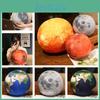 Crystal Ultra-soft Plush Toy Pillow With Planetary Designs Earth, Moon, Mars