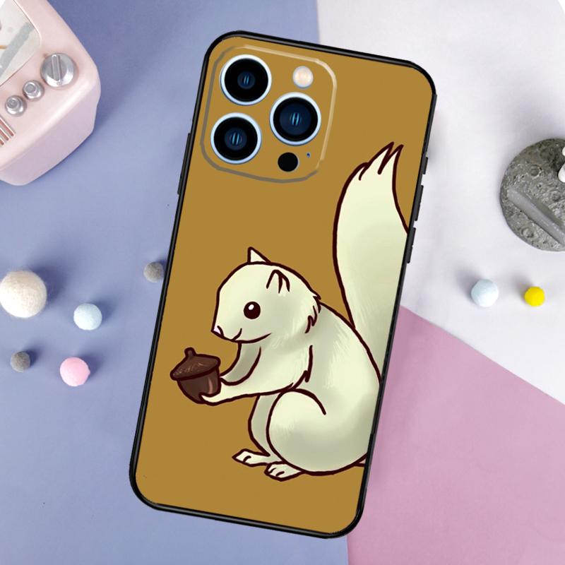 Милый чехол с животным белкой для iPhone 16 15 14 Pro 11 12 13 Pro Max XS X XR Plus 12 13 Mini Мягкая крышка