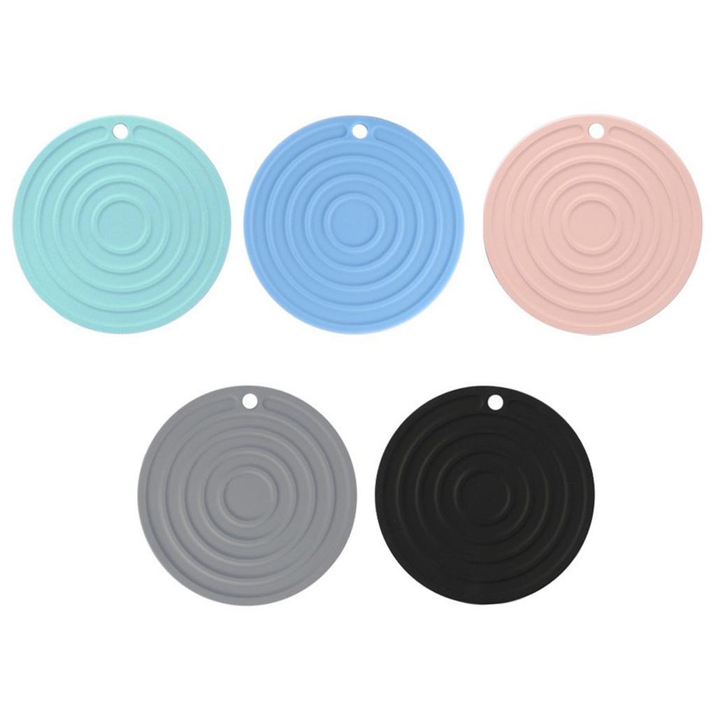 Круглый силиконовый теплоизоляционный коврик для обеденного стола, бытовая нескользящая изолированная подставка под тарелку, кухонные принадлежности