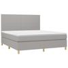 VidaXL Divan Bed with Mattress Light Grey 180x200cm Fabric - Model 3142193