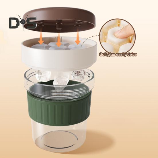 Портативная кофеварка для холодного заваривания с 3 штабелируемыми лотками для льда Бутылка-заварник из тритана без бисфенола А для холодного чая/холодного заваривания Термостойкая дорожная кружка для спортзала