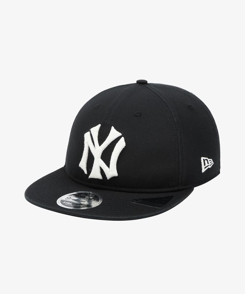 New Era МЛБ Куперстаун Нью-Йорк Янкис Большой Логотип Ретро Корона Ремень Strapback Черный
