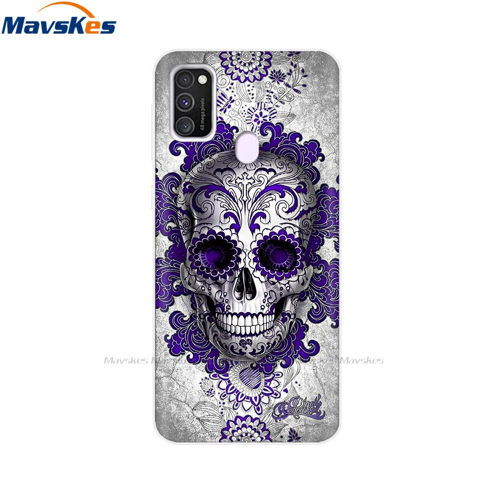 Чехол для Samsung Galaxy M21 Задняя крышка Мягкий силиконовый TPU Чехол для телефона Для Samsung Galaxy M20 M21 M30 M30s M31 Чехол Защитный бампер
