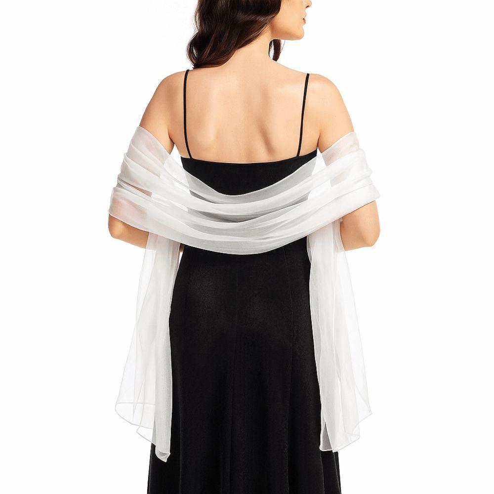 Однотонная свадебная шаль Элегантные накидки для вечеринки Декоративный шарф Простые женские шали Накидки Свадебные