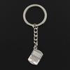 Fashion 30mm Key Ring Metal Key Chain Keychain Jewelry Antique Bronze Silver Color Plated Notebook Laptop 21x13mm Pendant