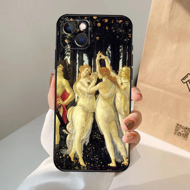 Художественные картины Рождение Венеры Чехол для телефона для iPhone 17 Air 16 15 14 13 11 12 Pro Max 13 12 mini 15 16 Plus 16e Чехол Coque