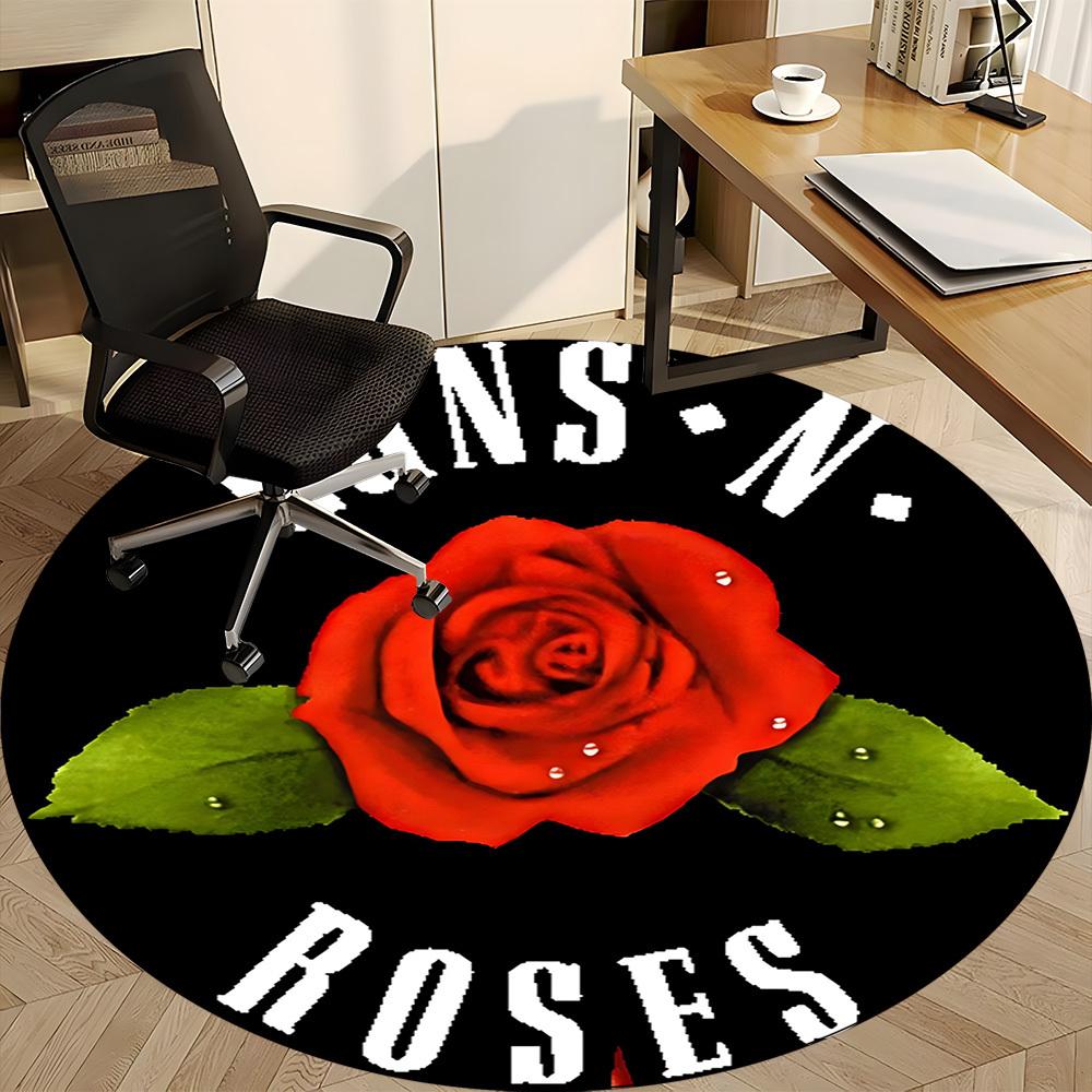 1pc Guns N RosesChair Carpet for Office, Non-slip, Soft and Durable Office Rug for Interior Decoration, Perfect for Office yy250925144