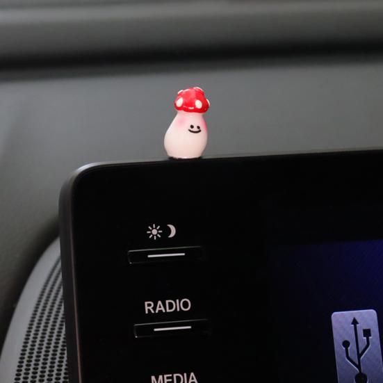 7 шт. грибовидный автомобильный приборный щиток, зеркало заднего вида, фигурка гриба, украшение для автомобиля, милые аксессуары для салона автомобиля