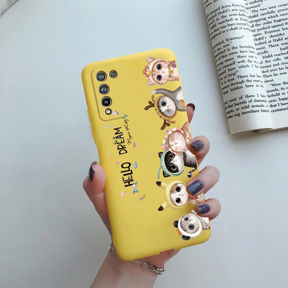 For Huawei Honor 10X Lite Case DNN-LX9 Cute Cartoon Flowers Cover For Honor10X Lite Honor 10 X 10X Lite Phone Cases Soft Bumper