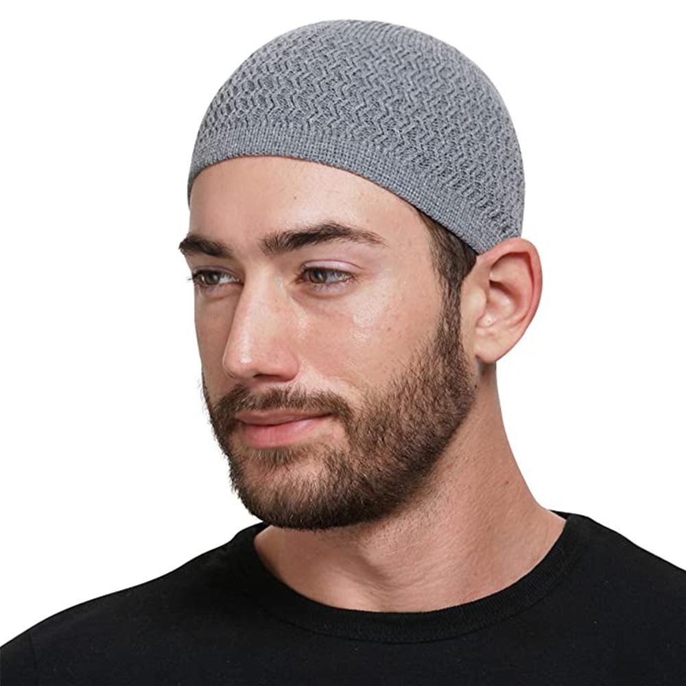 European and American autumn and winter hats, sleeves, knitted hats, men's and women's wave jacquard neutral dome warm wool headgear