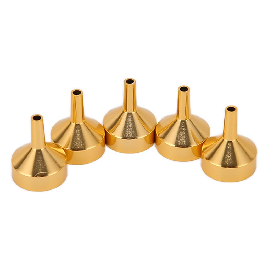 Mini Funnels Lightweight Portable Metal Mini Funnels for Miniature Bottles Essential Oils DIY