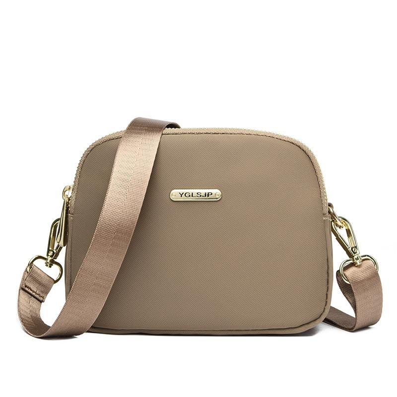 Женская сумка через плечо с широким ремнем, простая водонепроницаемая, с косым ремешком, снаружи, из ткани Оксфорд, небольшая квадратная сумка с разъемом для наушников