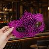 Comfortable Fit Face Mask Rhinestone Masquerade Mask, Adjustable Eye for Halloween Party Ball Gala Women Cosplay, Sparkling Hollow Costume Dance Photo