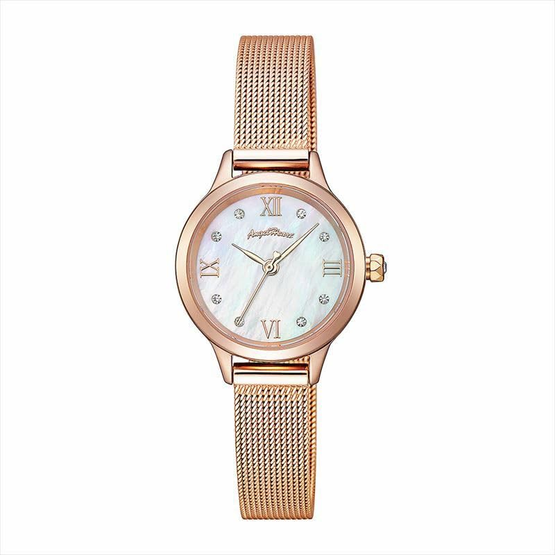 ANGELHEART Twinkle Time Белый перламутровый нержавеющая сталь солнечные 25 мм часы TTN25P-PK (Розовое золото) Женский