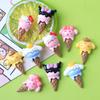 10 Pcs New Cute Bright Surface Cartoon Animal Ice Cream Resin Scrapbook Diy Jewelry Wedding Hairpin Accessories A84
