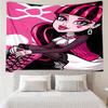 Monster-High Print Tapestry, Backdrop, Easy Setup, Ideal for Bedroom, Office & Living Room, with Aesthetic Wall Hanging Decor.