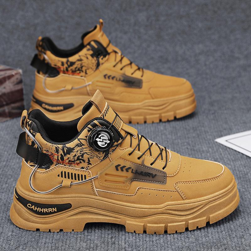 Мужская обувь Тренд Молодежная Повседневная Спортивная Board Shoes Мужские Белые Рабочие Martin Boots