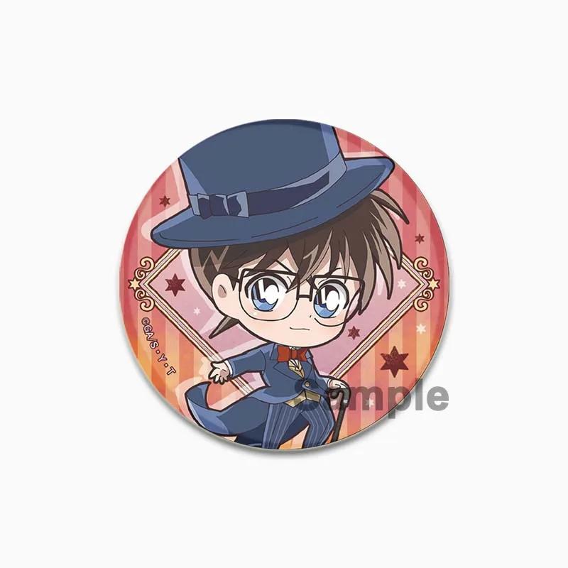 32/44/58mm Maorilan Haibara Ai Conan Hattori Heiji Badge Cartoon Anime Cute Brooch Pins for Clothes Backpack Hat Jewelry Accessories