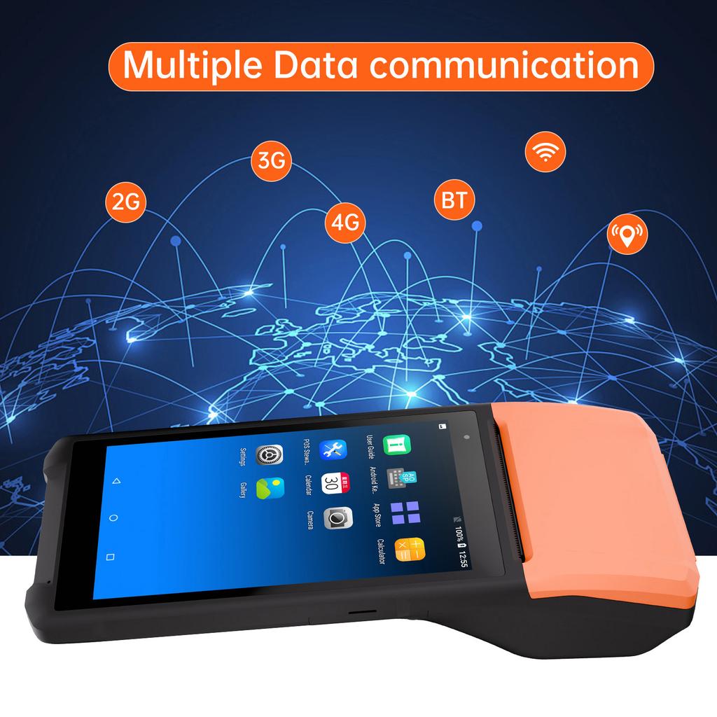 Android 11.0 Barcode Scanner 2D 1D Handheld POS Terminal 5.5 Inch Touchscreen PDA Scanner 2MP Camera for Warehouse