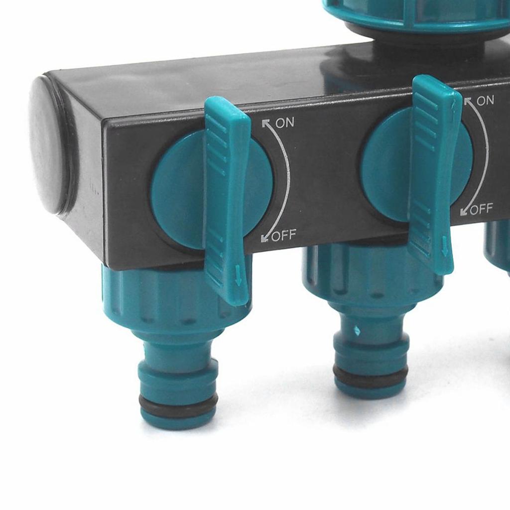 4 Way Water Splitter Garden Irrigation Watering Adapter Hose Connector for Garden Watering Lawn
