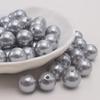 Бусины из искусственного жемчуга из АБС-пластика серебристо-серого цвета 6-30 мм, прямое отверстие для самодельных украшений