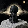 Ретро Стиль Костяная Текстура Поделки 3D Печатный Череп Ктулху Статуэтка Готический Полый Скелет Декор Матовый Черный Настольное Хранение для Скрепки Ужасы