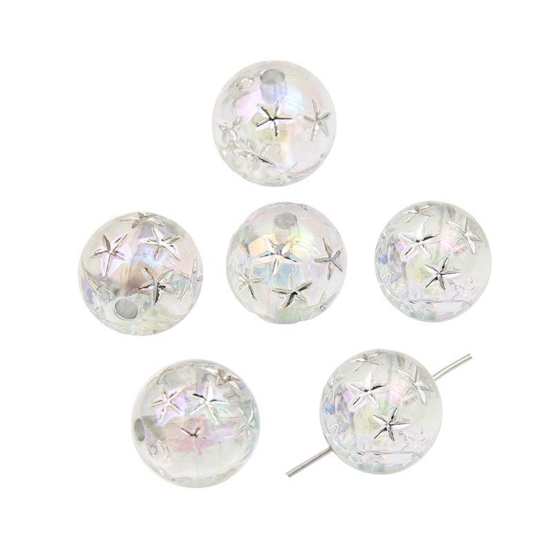 Ретро японские посеребренные золотом бусины из смолы в форме звезд для изготовления серег своими руками