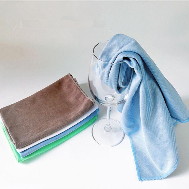 1 шт. Микрофибровое полотенце для стекла, салфетка для чистки зеркал, кухонное полотенце, салфетка для протирки бокалов, полировка металла, очистка окон автомобиля, впитывающее полотенце для чистки автомобиля