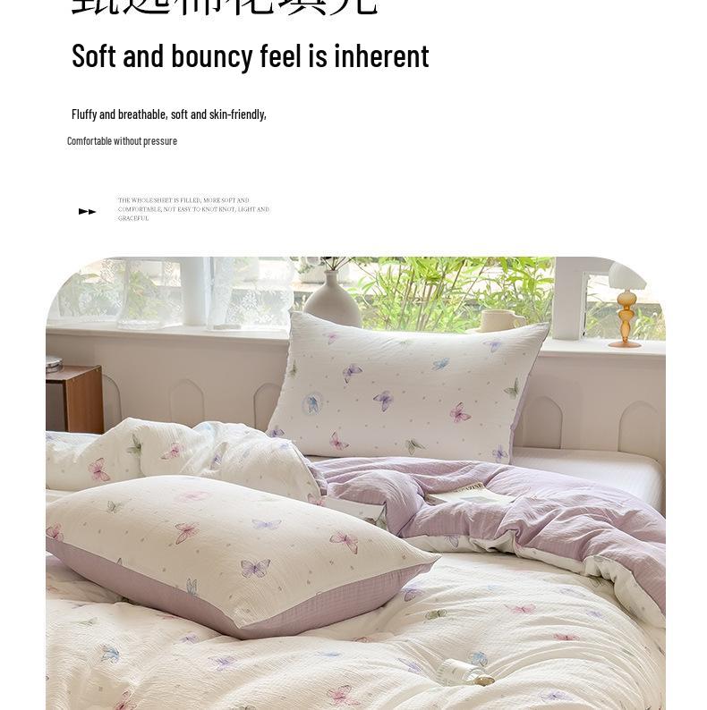 Thick Warm Winter Quilt - Soft, Skin-Friendly, Machine Washable, Ideal for Student Dormitory