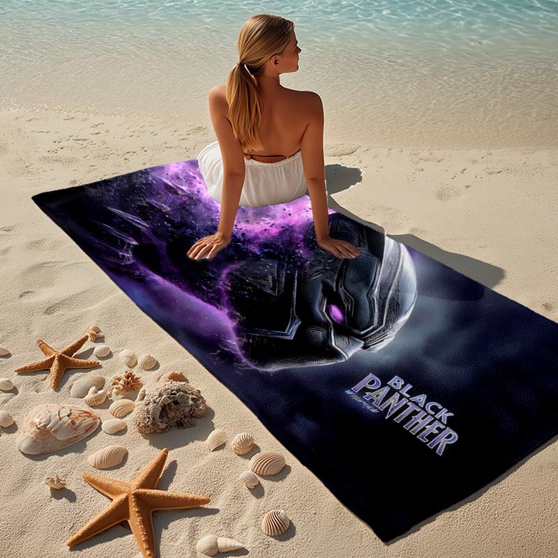 Black panther Beach Towel Microfiber Beach Towel Super Soft & Absorbent for Bath, Beach, Travel Bath Time Accessory, Fan gifts