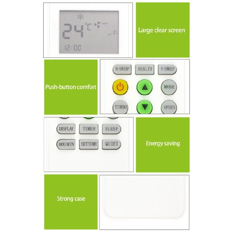 KKG12A-C1 Air Conditioner Remote Repair for Changhong ONAX Replacement Sensitive Air Conditioner Remote Controller