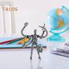 Robot Action Figure with Long Tentacles Accessory Movable Joints 3D Printed Robot Model Toy Stress Relief Articulated Dummy Figurine Decoration