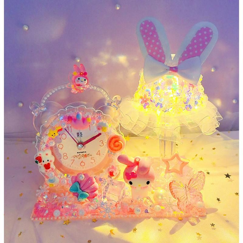 DIY Creative Kids Clock Craft Kit With Resin Glue Decorative Crystal Timepiece Childrens Educational Activity Home