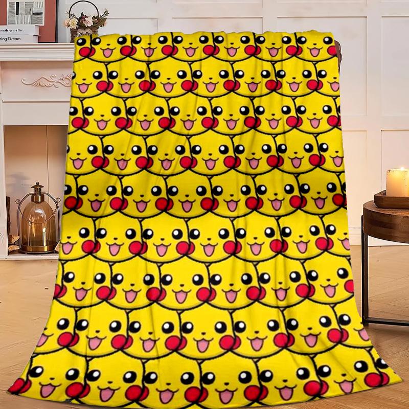1PC Yellow mouse Stained Glass Flannel Blanket Gift, Suitable for Both Men And Women, Soft Ideal for Beds And Sofa, Birthday Or Christmas Gift