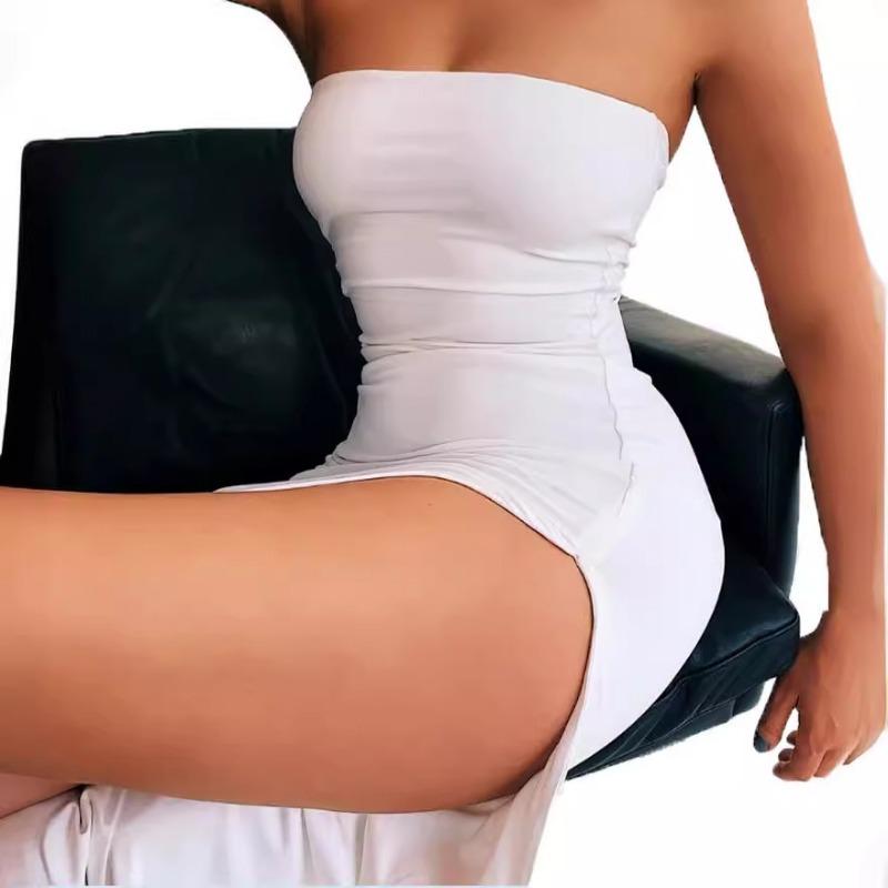 Весенняя женская мода сексуальное платье с разрезом на груди и ягодицами