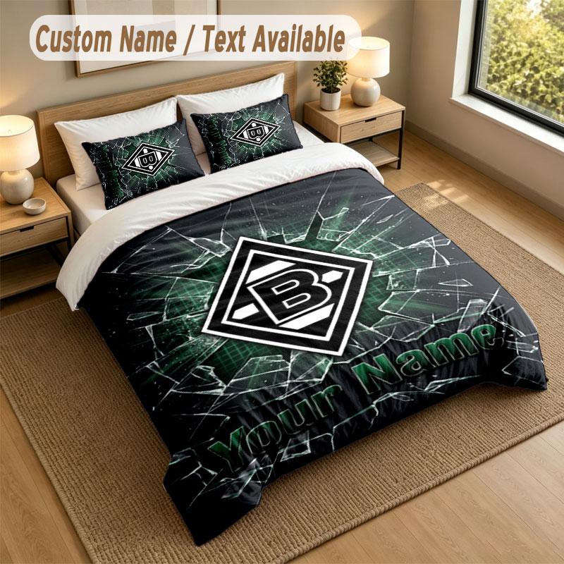 Bedding Set 1 Duvet Cover 2 Pillowcases Borussia Mönchengladbach Print Soft Bed Linen Bedroom Decor