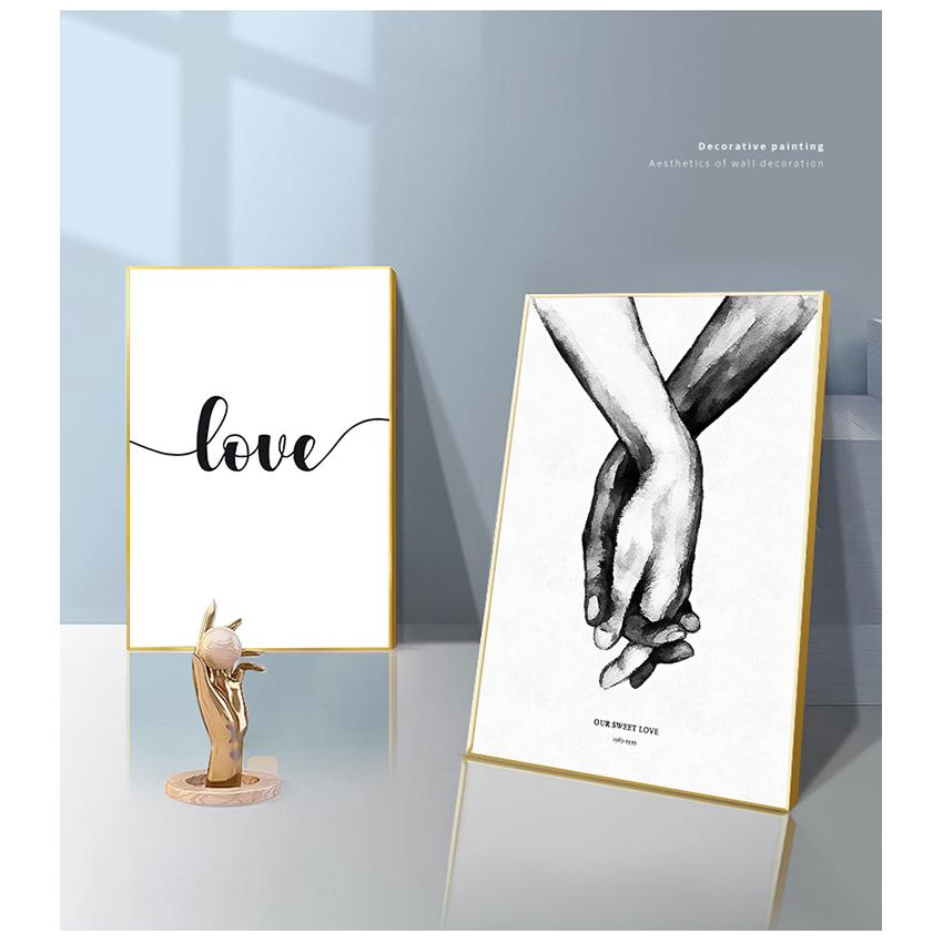 Настенный холст, постер, минималистичный принт, цитаты о любви, картина для декора гостиной, скандинавский задний белый стиль, сладкая любовь