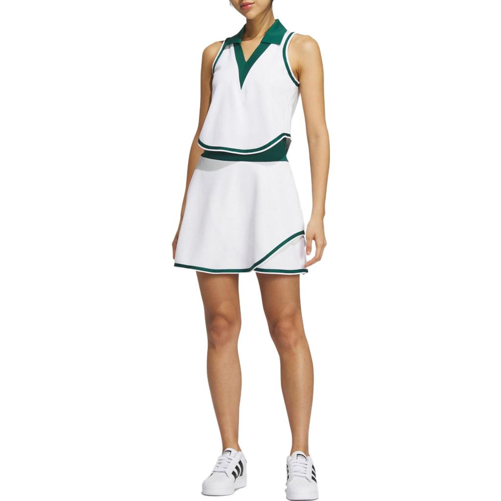 Adidas Originals X Notitle Collaboration FW23 Цветные блоки V-образный вырез без рукавов платье женские платья белые IN1095