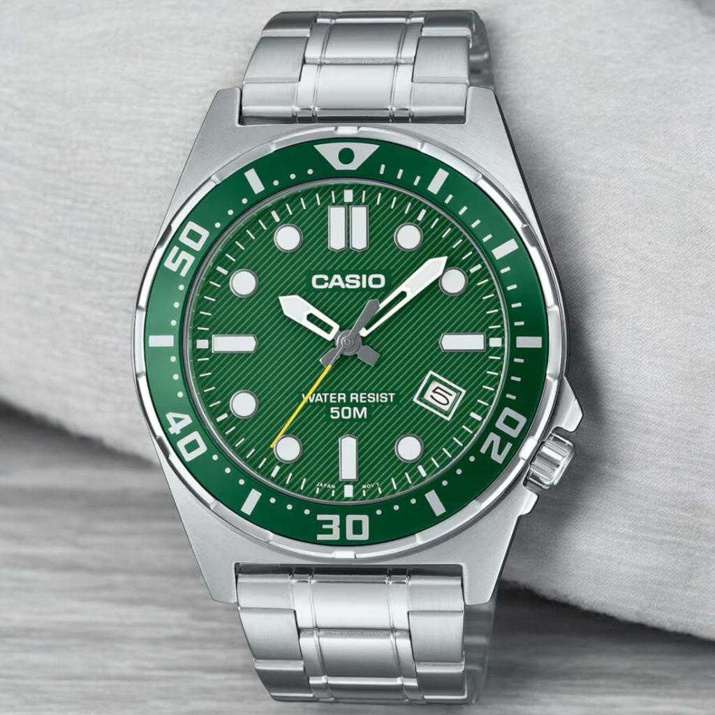 Casio Серебряные Наручные Часы Мужские MTD-135D-3AVDF