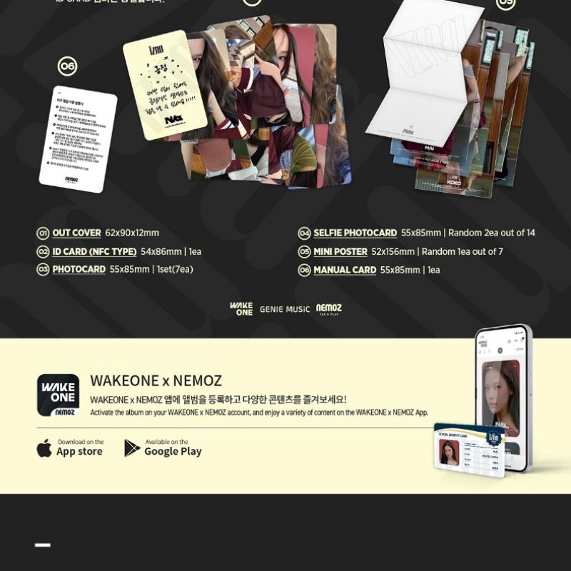 IzuNA N A 1st miNi Album izNA Ver. Nfc Nemo Ver.