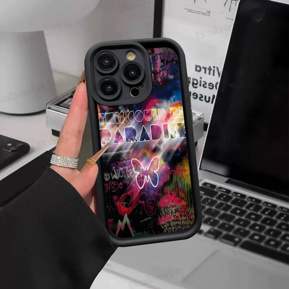 Музыка Луны Группа Coldplay Для IPhone 17 15 13 12 11 14 Pro Max X XR XS 16 Plus Ударопрочный Конфетный Задний Чехол